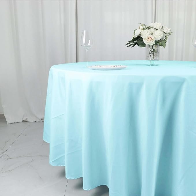 Efavormart Round Tablecloth, 108 Inch Stain & Wrinkle Resistant Washable Table - Image 2