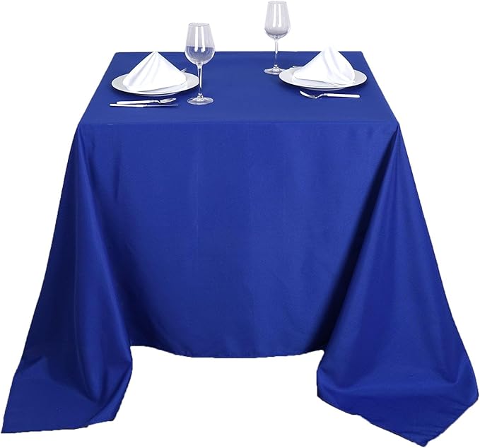 Efavormart 90" Royal Blue Wholesale Linens Polyester Square Linen Tablecloth - Image 8