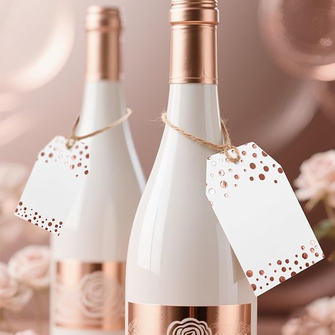 100Pcs Rose Gold Gift Tags - Image 5