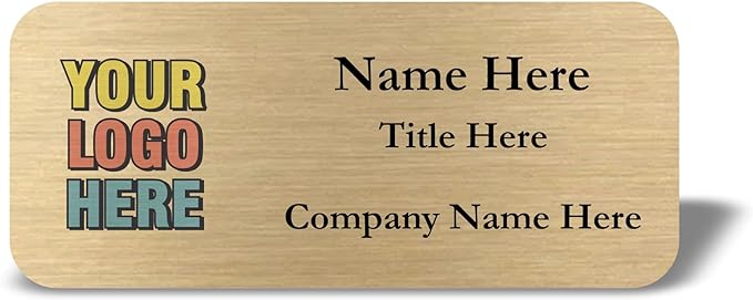 Custom Name Tag with Logo by Awards4U