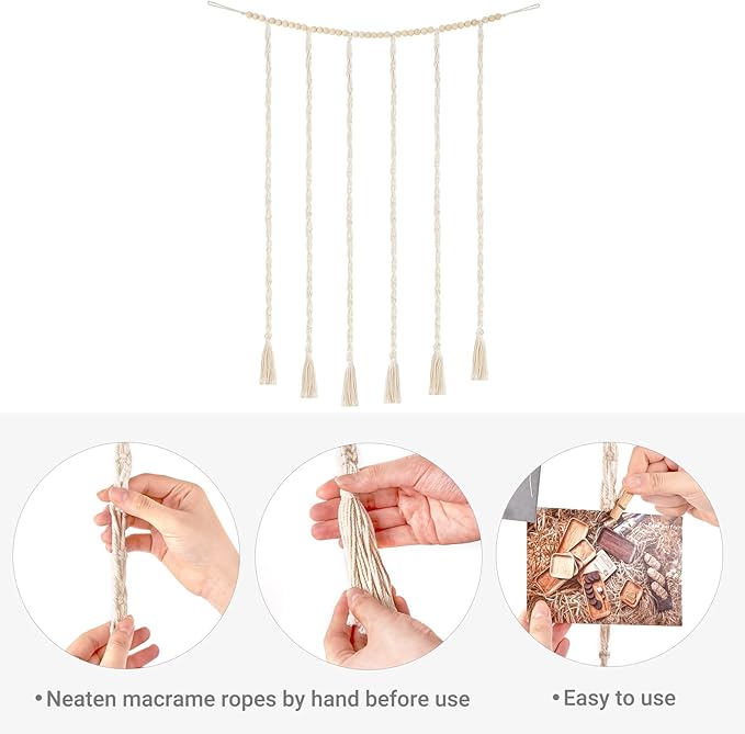 Mkono Macrame Hanging Photo Display Wall Decor - Image 6