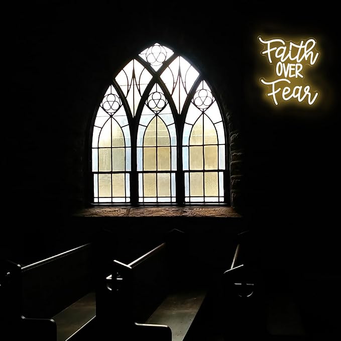 Faith Over Fear Neon Sign Jesus Neon Light Christian LED Signs - Image 6