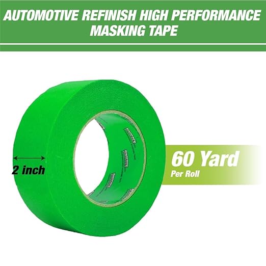 DINOGREN High Performance Automotive Masking Tape – 2 Inch x 60 Yards – Heat & - Image 2