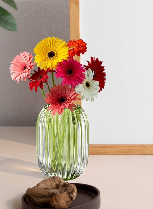 Serene Spaces Living Green Optical Glass Votive Holder, Measures 5" Tall and - Image 2