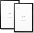 Opposite Wall - 11x17 in - Black Solid Oak Wood Picture Frame - Lightweight by OppositeWall