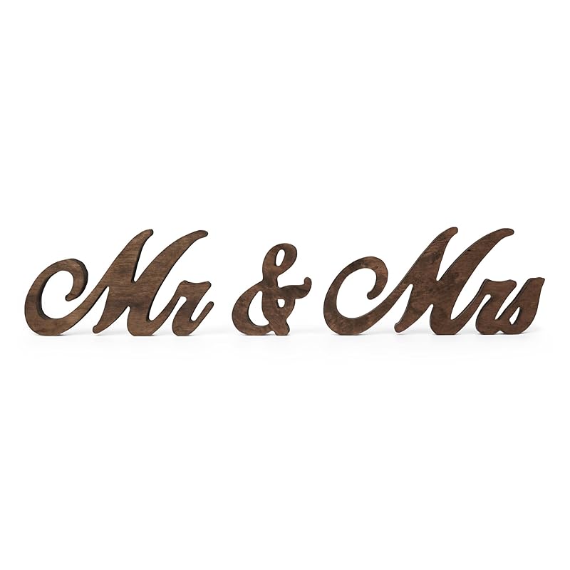 Mr and Mrs Sign for Wedding Table Decor, Mr & Mrs Wooden Signs, Rustic Wedding - Image 8