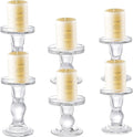 Okllen Set of 6 Glass Candle Holders, Wedding Centerpieces, Living Room by Okllen