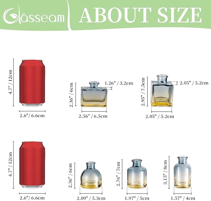 Glasseam Mini Bud Vases for Centerpieces: Clear Small Flower Vase Set of 20 - Image 7