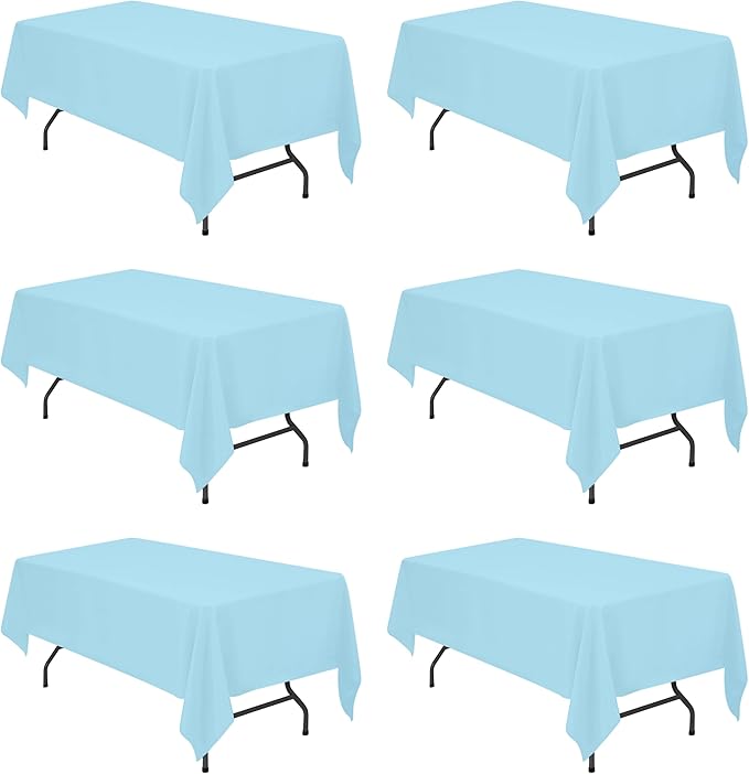 BRILLMAX 6 Pack Light Blue Tablecloths by BRILLMAX