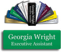 Custom Engraved Name Tag 1" x 3" Personalized Badge Magnetic or Pin Backing by GemAwards