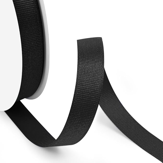 5/8" X 50 Yards Black Grosgrain Ribbon, Premium Grosgrain Ribbon - Image 3