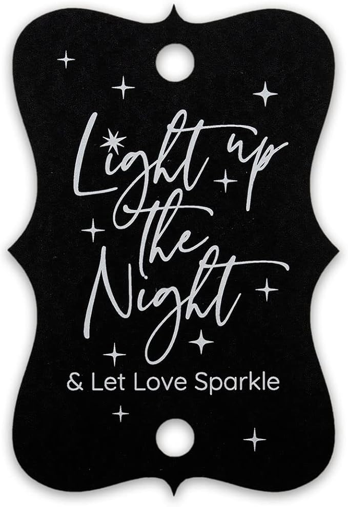 Summer-Ray 50pcs Light up The Night & Let Love Sparkle Wedding Sparkler Tags by Summer-Ray.com