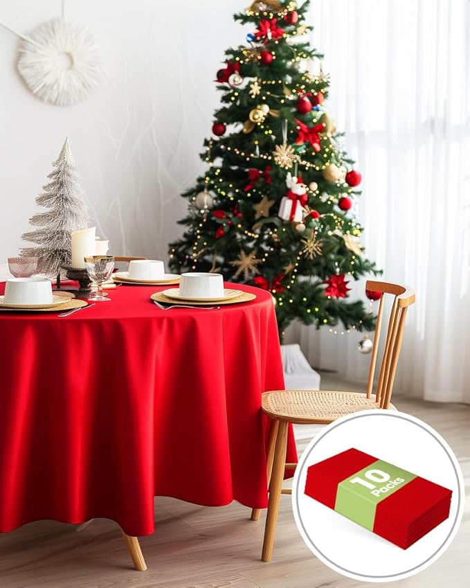 Pureegg Plastic Table Cloth Disposable 10 Pack, Valentines Day, Thanksgiving - Image 7