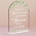 Wedding Memorial Sign We Know You Would Be Here Today If Heaven Clear Acrylic by Unknown