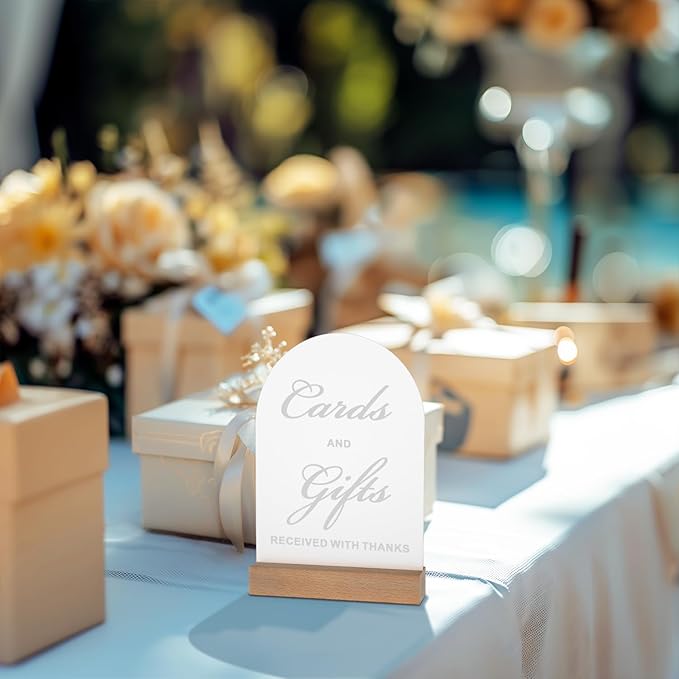 Cards and Gifts Sign for Ceremony and Reception, Acrylic Wedding Signs - Image 5