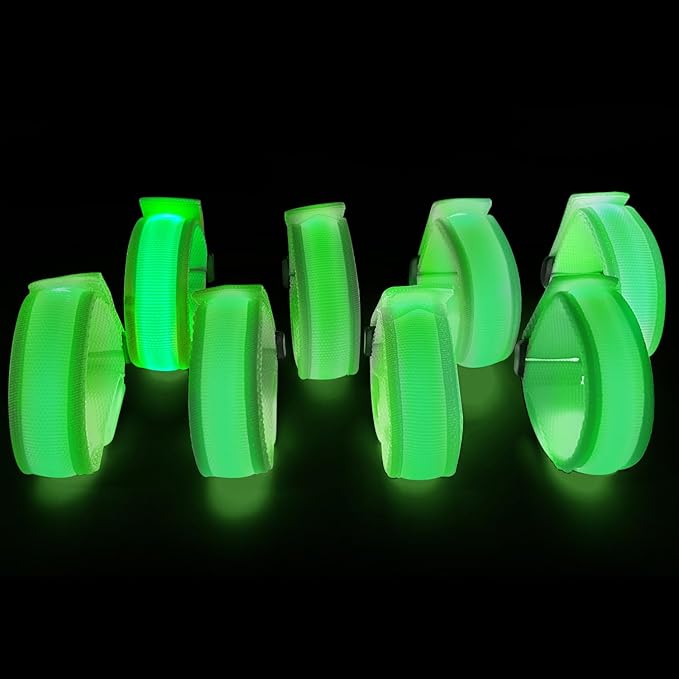 8 Pack LED Bracelets Light Up Wristbands, Glow Flashing Wristbands Glow in The - Image 3