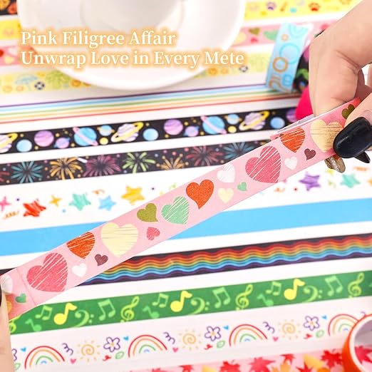 30 Rolls Colorful Theme Washi Tape Set - Image 4