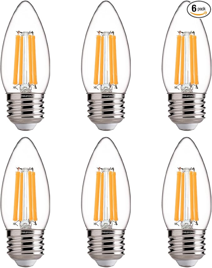 FLSNT 100W Equivalent LED Candelabra Bulbs, 800LM Dimmable LED Chandelier Light by FLSNT