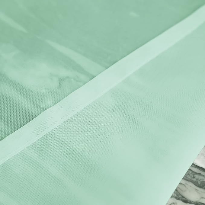 Window Light Green Sheer Curtains 84 Inches Long 2 Panels Sheer Curtain Basic - Image 5
