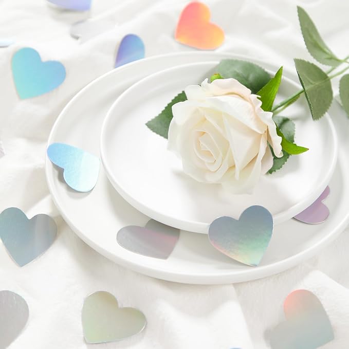 Iridescent-Disco Party-Decorations Heart Confetti - Image 3