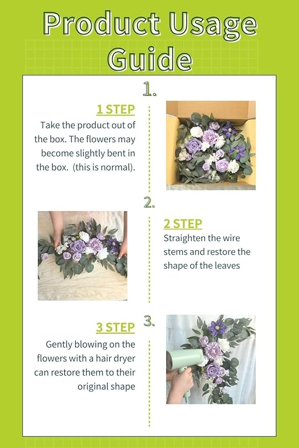 Muhanjia Wedding Sign Faux Flower Swag - Image 6