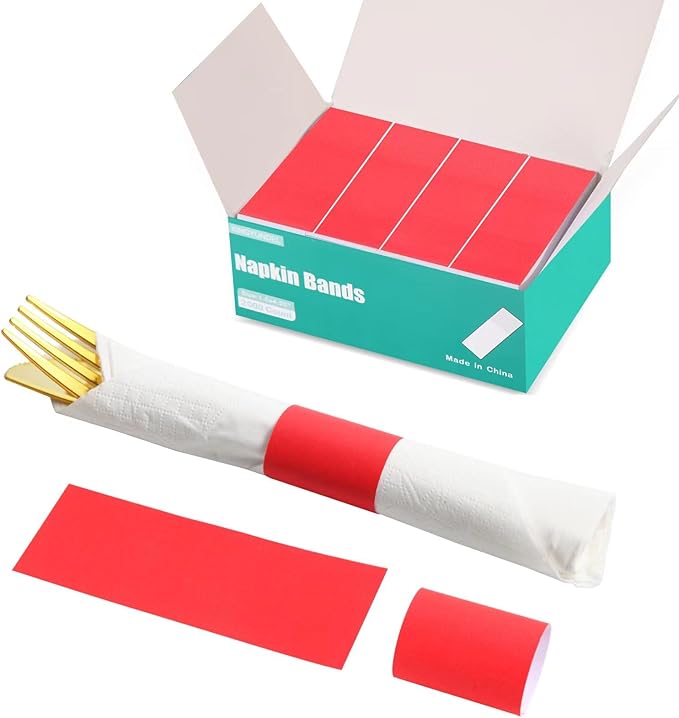 Paper Napkin Bands, Napkin Rings Self Adhesive by Unknown