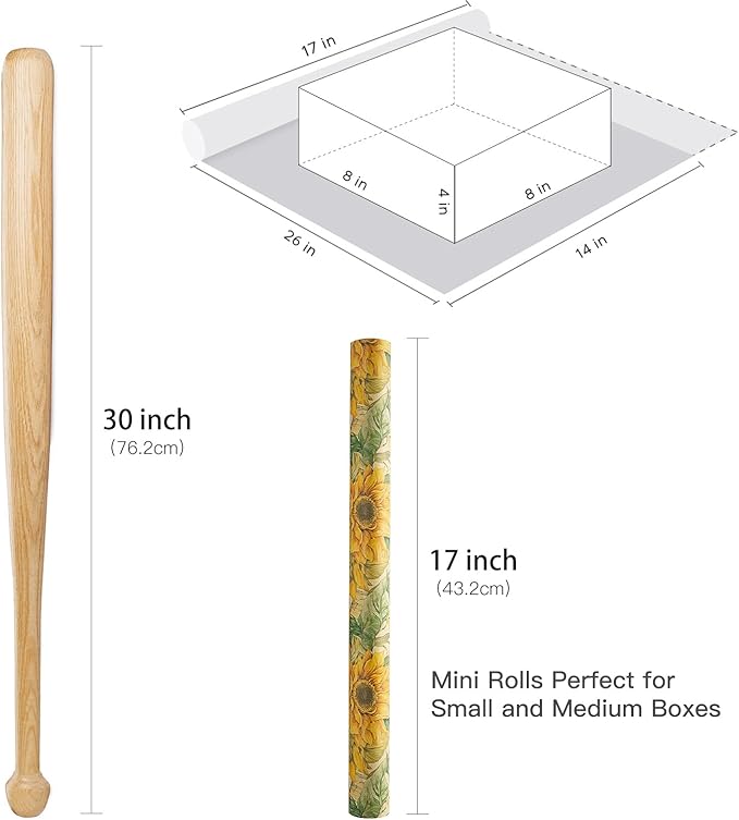 RUSPEPA Sunflower Wrapping Paper Roll - Image 6