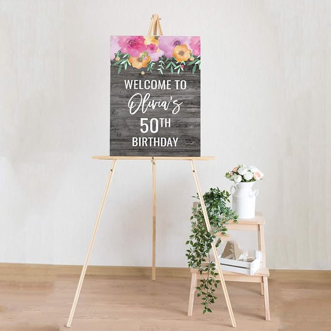 Andaz Press Personalized Extra Large Birthday Easel Board Party Sign, 12x18-inch - Image 5