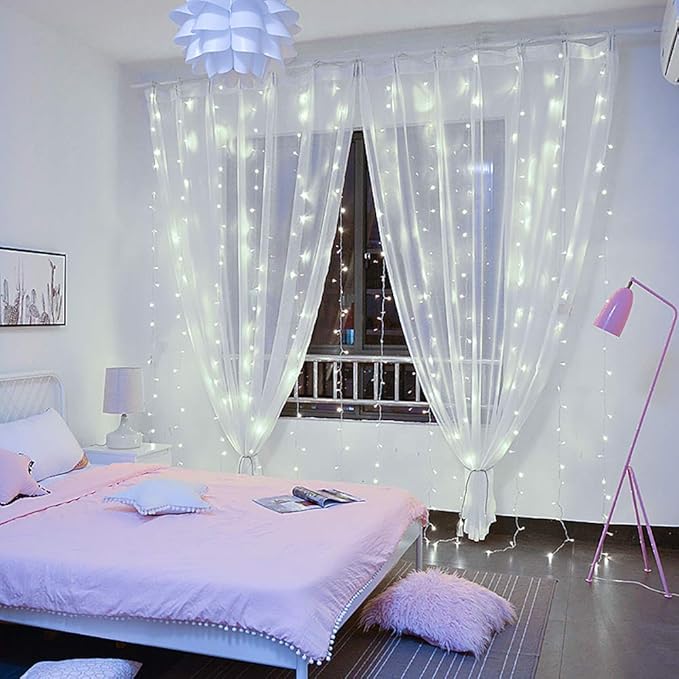 YEOLEH String Lights Curtain, USB Powered Fairy Lights - Image 4