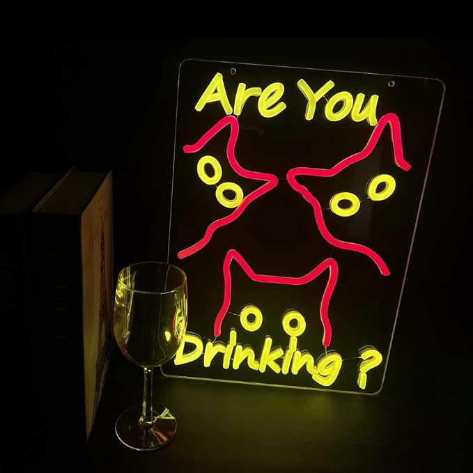 Are You Dringking Neon Sign Cat Neon Sign - Image 6