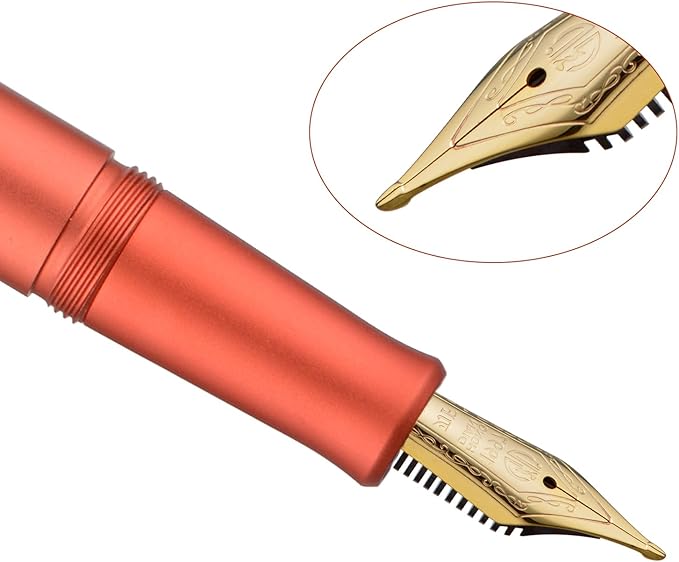 Hongdian M2 Black Forest Mini Fountain Pen, Long Blade Nib & Sleek Shape - Image 3