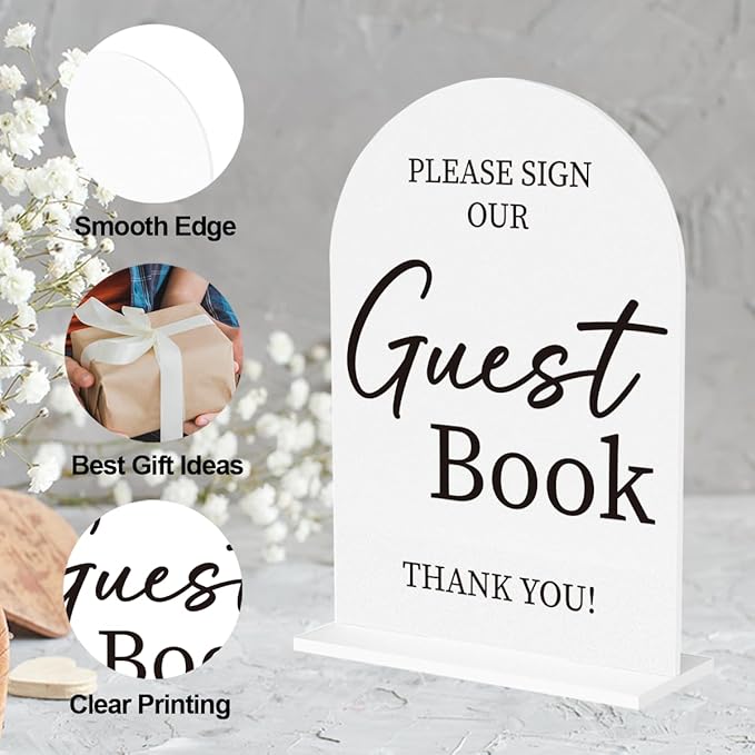 Wedding Guest Book Sign, Photo Guest Book Sign Desk Decor, Wedding Engagement - Image 3