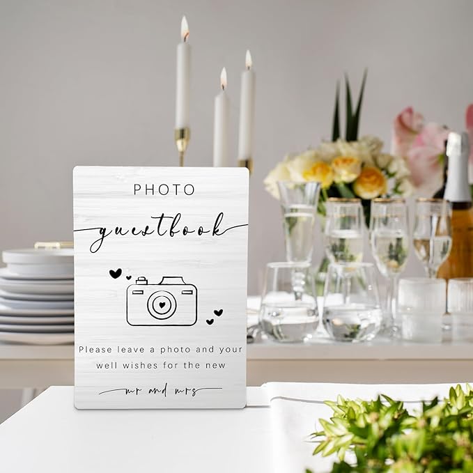 Wooden Photo Guest Book Stand 5x7inch - Image 3