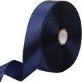 Deep Blue Solid Satin Ribbon 1 Inch 50 Yards Solid Polyester Fabric Ribbon by Riunbb