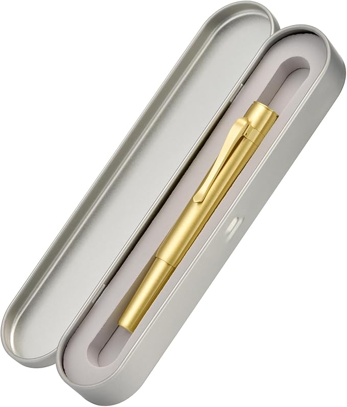 Hongdian M2 Black Forest Mini Fountain Pen, Fine Soft Golden Nib & Sleek Shape - Image 3