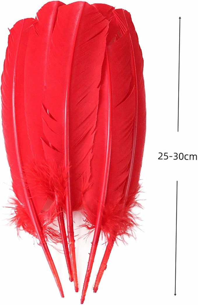 Red Turkey Feathers, Turkish Feather - Image 2