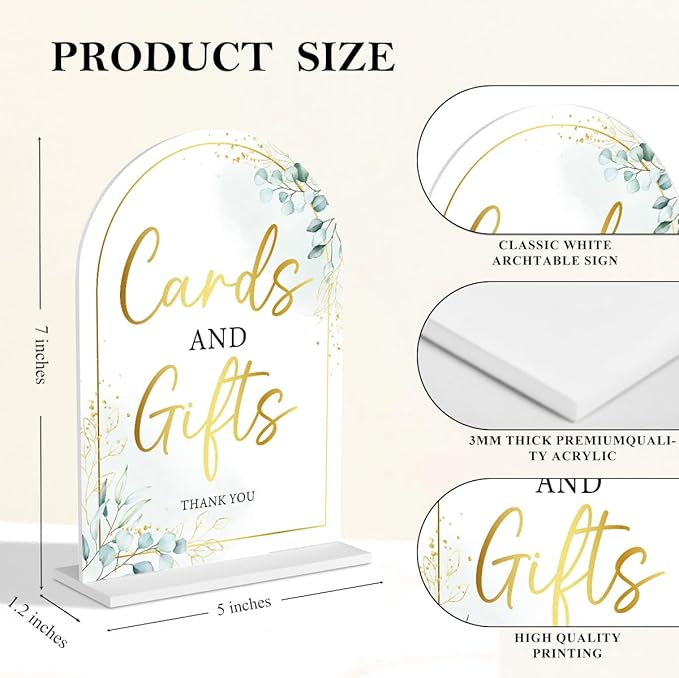 4-Piece Acrylic Wedding Sign Set - Image 3