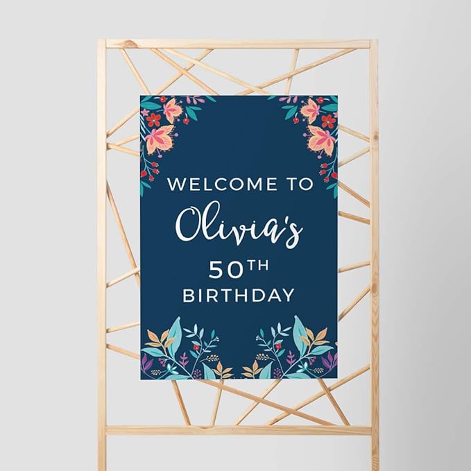 Andaz Press Personalized Extra Large Birthday Easel Board Party Sign, 12x18-inch - Image 3