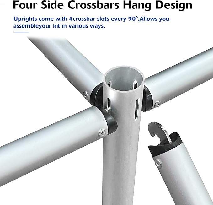 Pipe and Drape Backdrop Stand, 8ft x 10ft Backdrop Stand, Adjustable Metal - Image 4