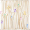 Ivory Backdrop Curtain: 5.8×8ft Backdrop Solid Color Wrinkle Resistant by SoarDream