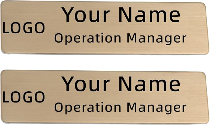 2pcs Stainless Steel Custom Name Tags by QIPAN