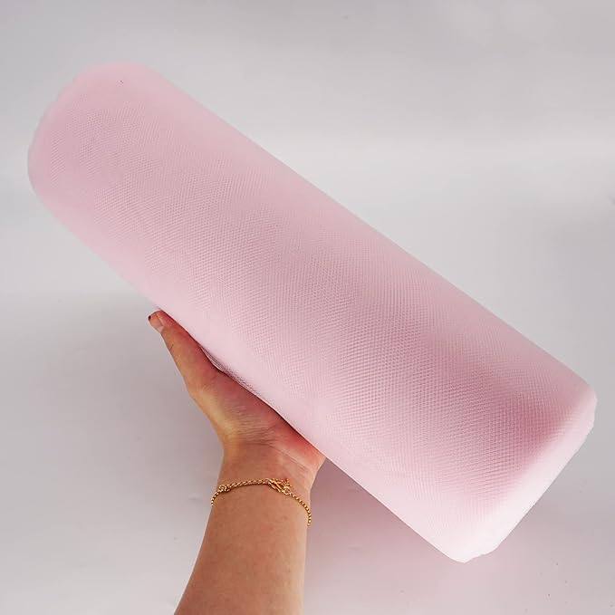 Baby Pink Tulle Fabric Roll Spool Bolt Large Tulle Wedding Party Decoration - Image 8