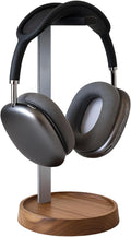 muso wood Walnut Headphone Stand, Universal Headset Stand by Musowood
