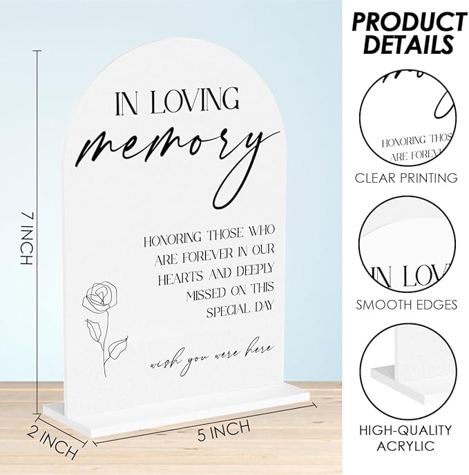 In Loving Memory Wedding Sign, In Memory Wedding Sign - Image 2