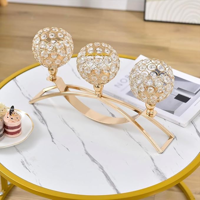 VINCIGANT 4Pcs Christmas Table Decoration Gold Bulk Decorative Tealight Candle - Image 6
