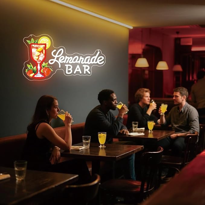 Lemonade Neon Sign, Lemonade Bar Led Neon Signs Wall Decor, Cocktail Bar Drinks - Image 7