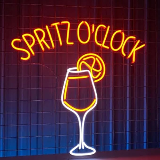 Spritz O'clock Neon Sign, Bar Pub Neon Sign, Custom Neon Sign, Spritz Cocktail - Image 4