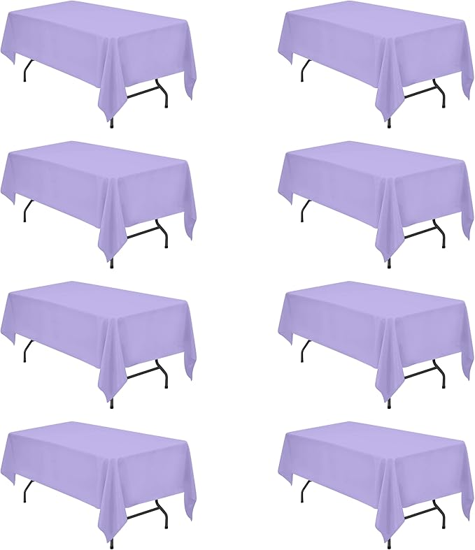 BRILLMAX 8 Pack Lavender Tablecloths by BRILLMAX