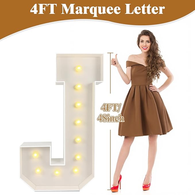 Marquee Light Up Numbers: 4FT Large Decorative Letters Signs - Image 7