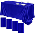 TURSTIN 4 Packs Satin Tablecloth 102 x 58 Inch Overlay Satin Table Cover by TURSTIN